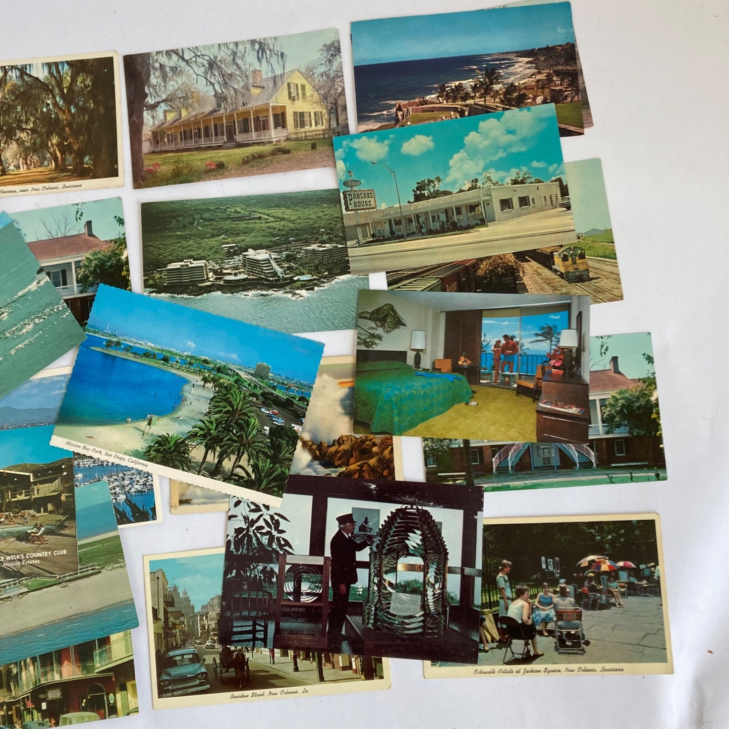 Lot 26 Vintage Postcards California, Texas, Louisiana, Hawaii, Mississippi