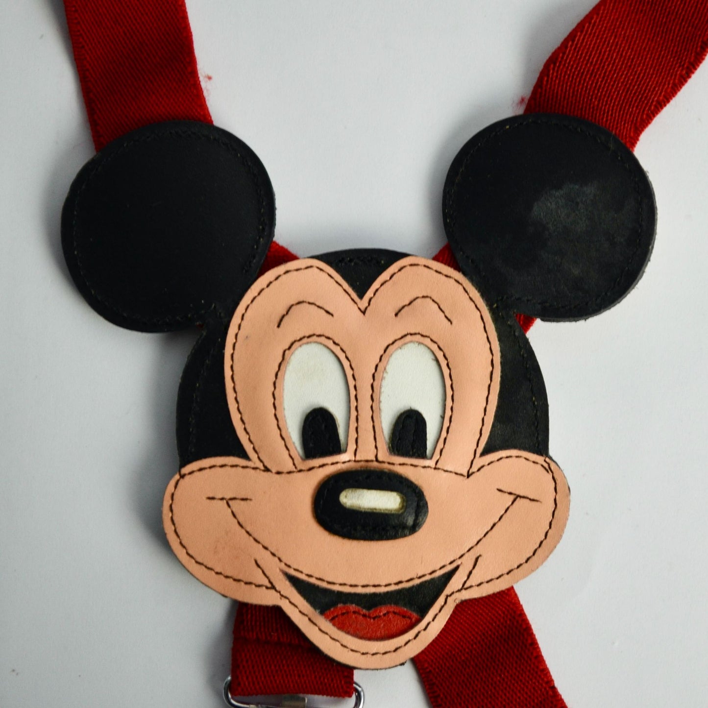 Mickey Mouse Zephyr Group Leather Suspenders Vintage