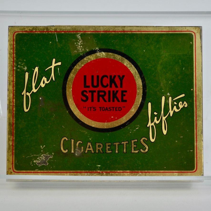 Lucky Strike Flat Fifties Tin Vintage