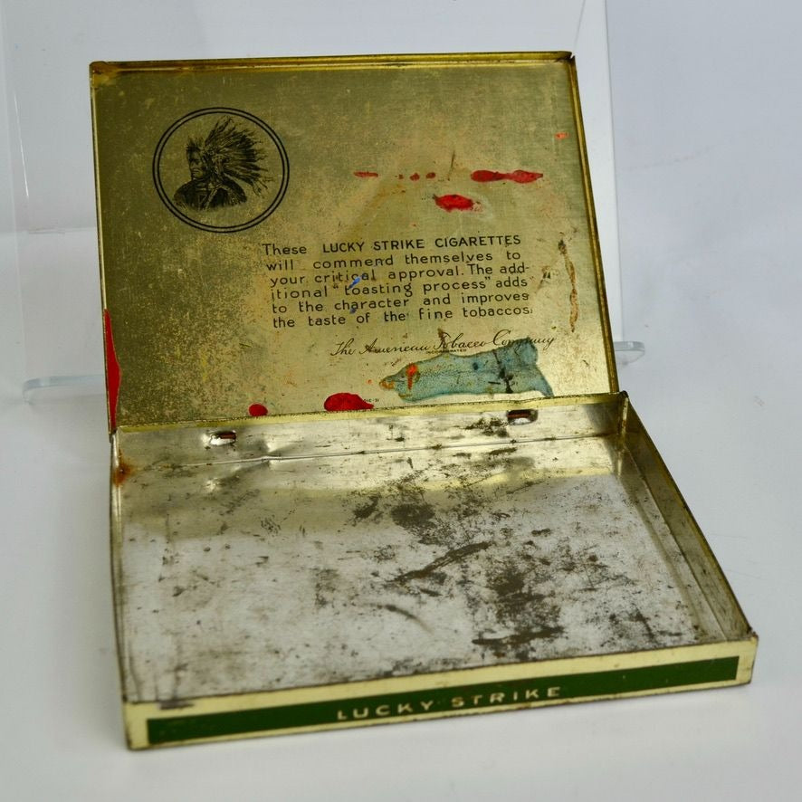 Lucky Strike Flat Fifties Tin Vintage