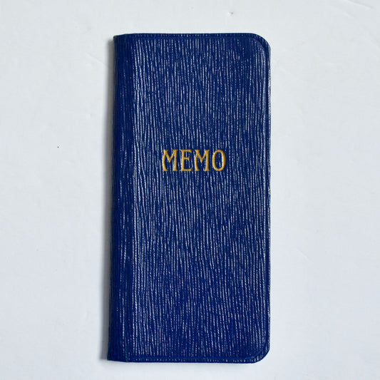 Vintage Memo Book Blue Lined Narrow Pocket Size