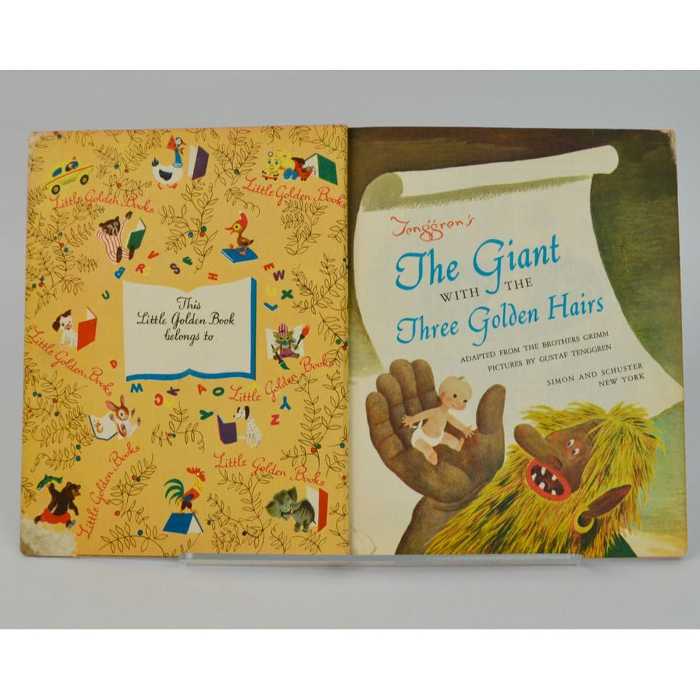 Tenggren's The Giant with the Three Golden Hairs Little Golden Book 1955