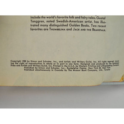 Tenggren's The Giant with the Three Golden Hairs Little Golden Book 1955
