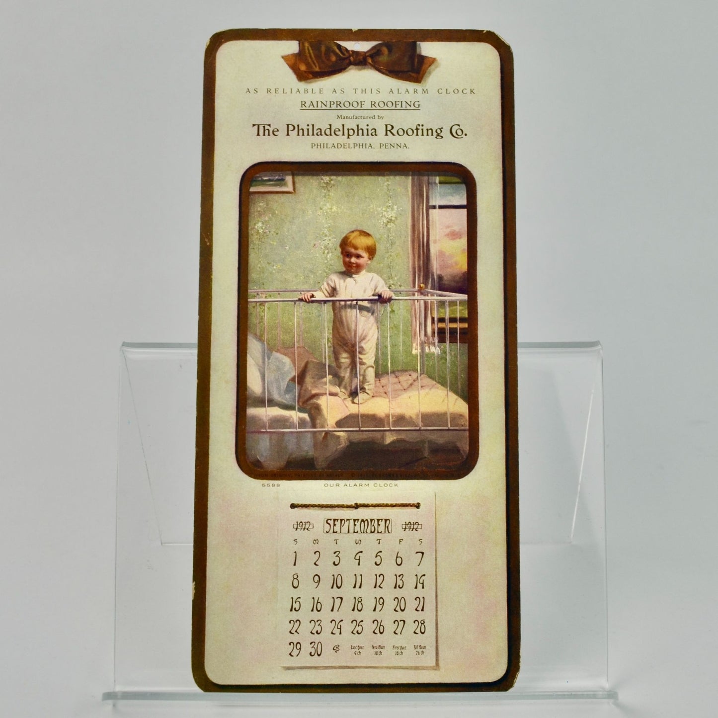 1912 Advertising Calendar September The Philadelphia Roofing Co.