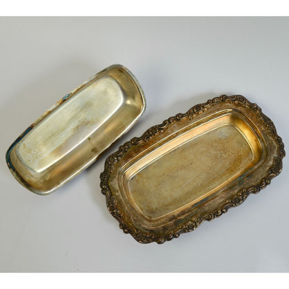 W M Rogers Royal Provincial Silverplate Lidded Butter Dish Silver Ornate