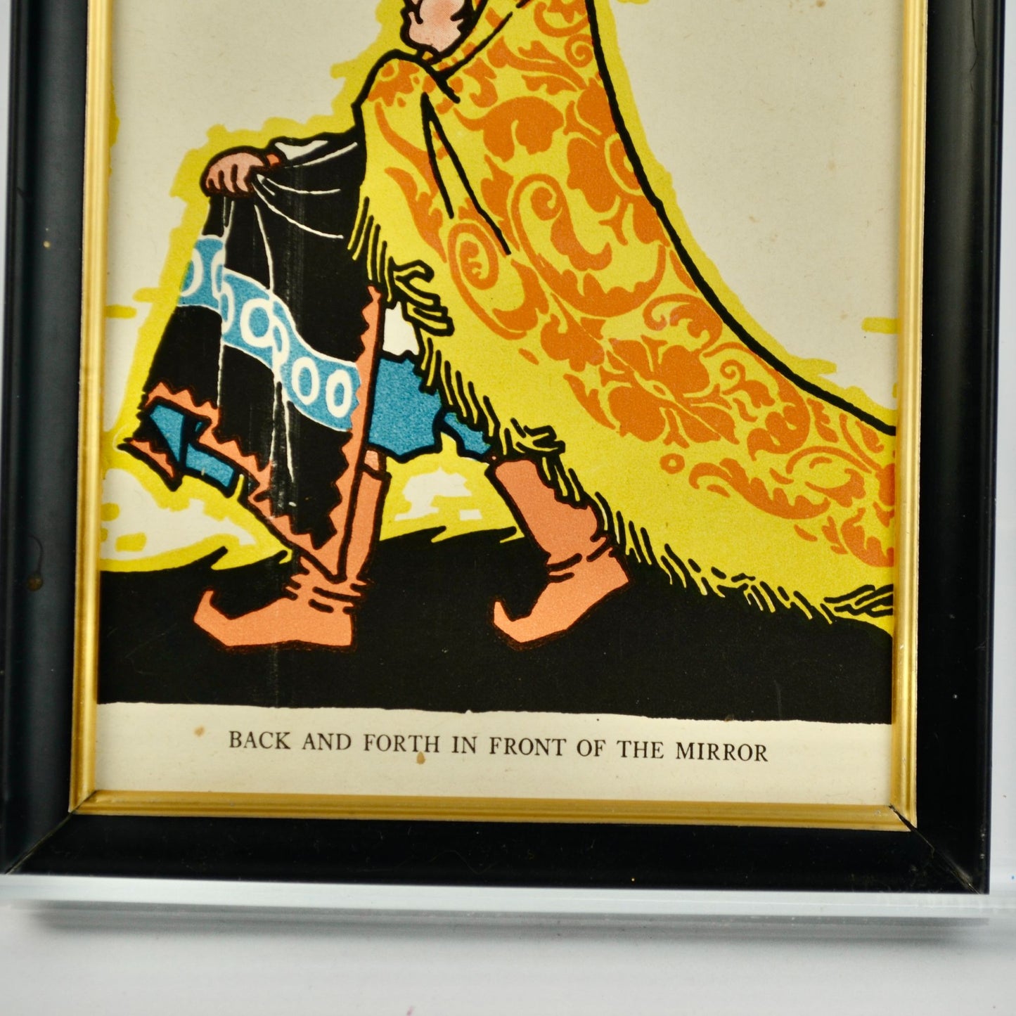 Vintage Framed Print Girl in front of Mirror 5 x 7"