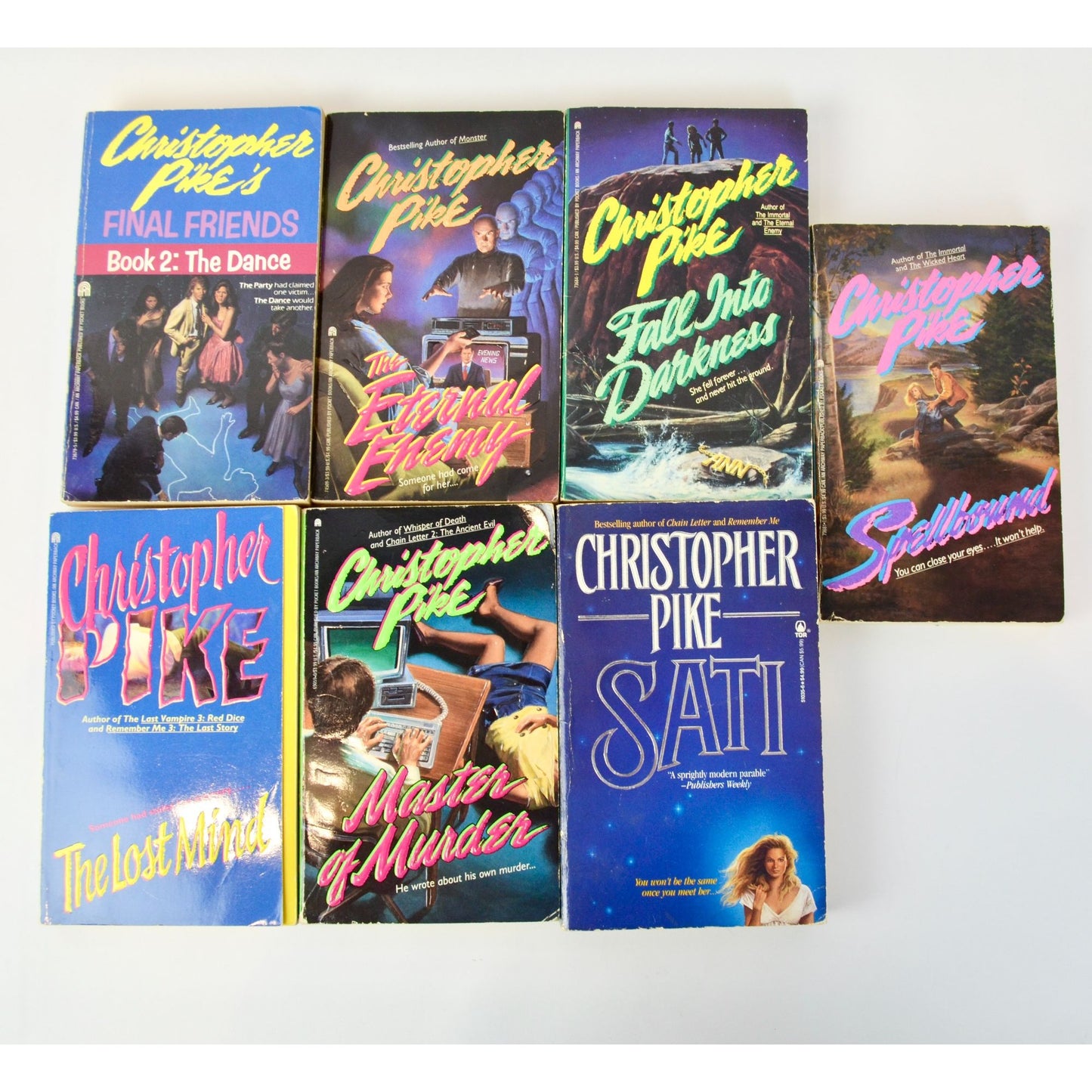 Christopher Pike Vintage YA Horror/Thriller Lot of 7 Books Mixed Titles 1st Editions
