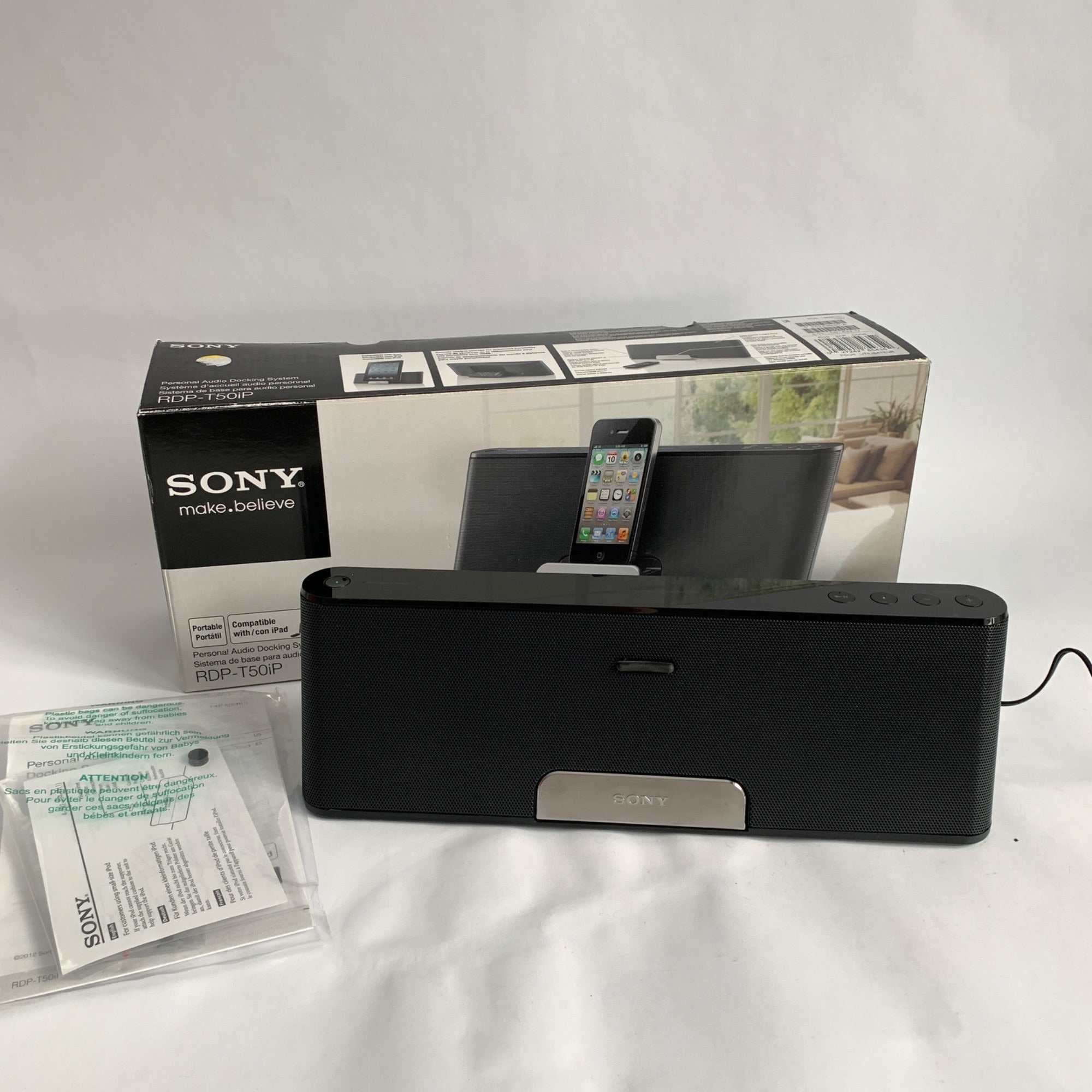Sony RDP-T50iP Personal Audio Docking System Stereo In Box READ ...