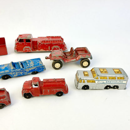 Vintage Toy Car Lot (12) Tootsietoy Midgetoy Matchbox Aveling Hot Wheels Diecast