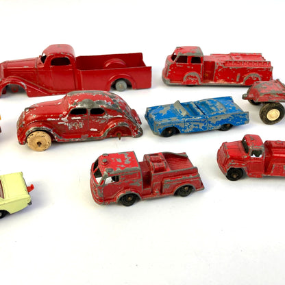 Vintage Toy Car Lot (12) Tootsietoy Midgetoy Matchbox Aveling Hot Wheels Diecast