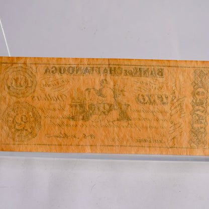 Bank of Chattanooga $2 Confederate Bill Reproduction 1863