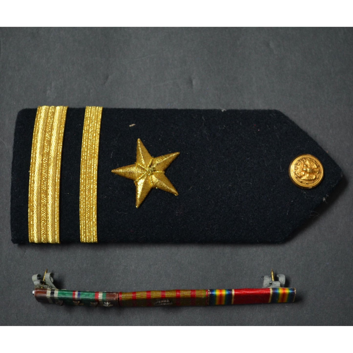 Lot Military Ribbons & Shoulder Epaulette US Army Vintage