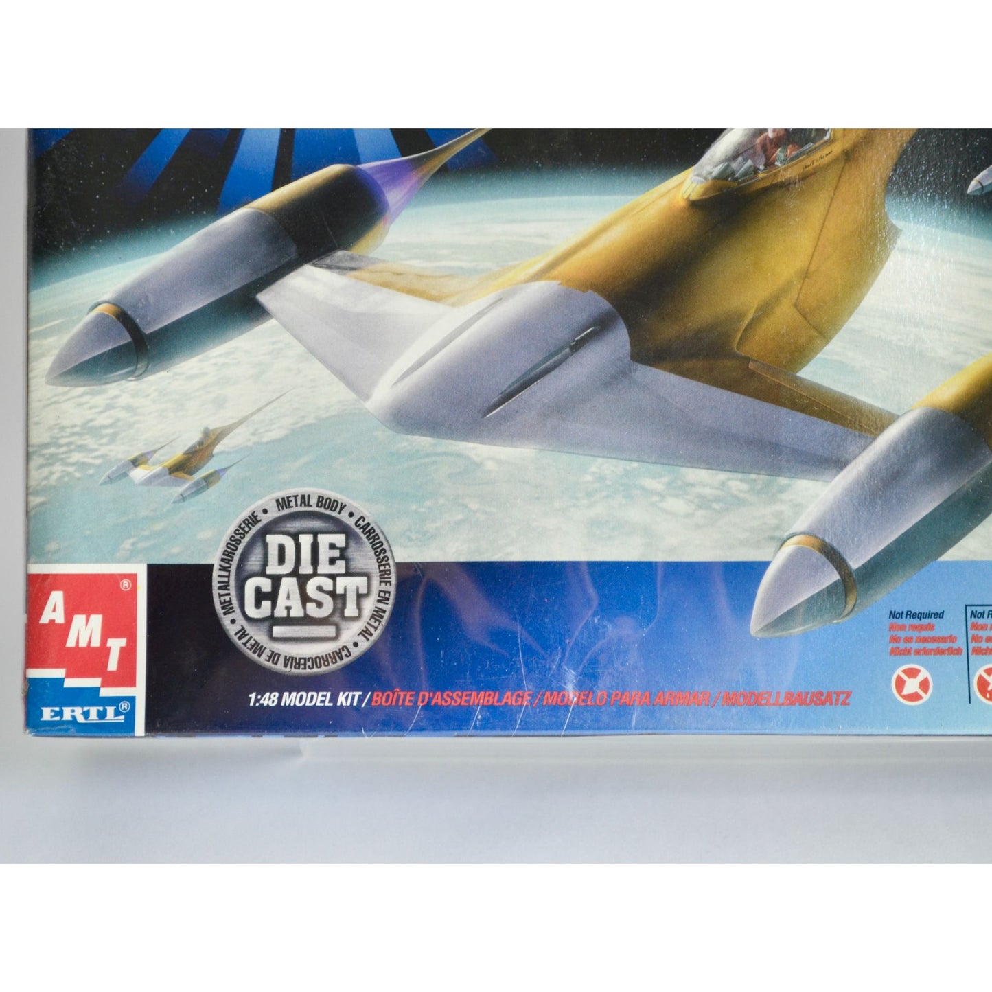 AMT Ertl Star Wars Episode 1 Naboo Starfighter Diecast 1:48 Model Kit NEW SEALED