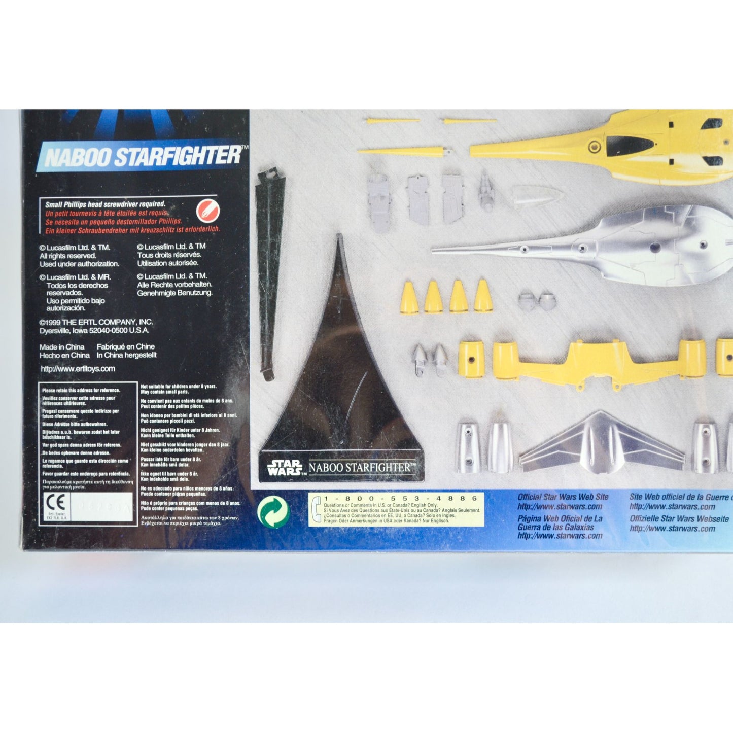 AMT Ertl Star Wars Episode 1 Naboo Starfighter Diecast 1:48 Model Kit NEW SEALED