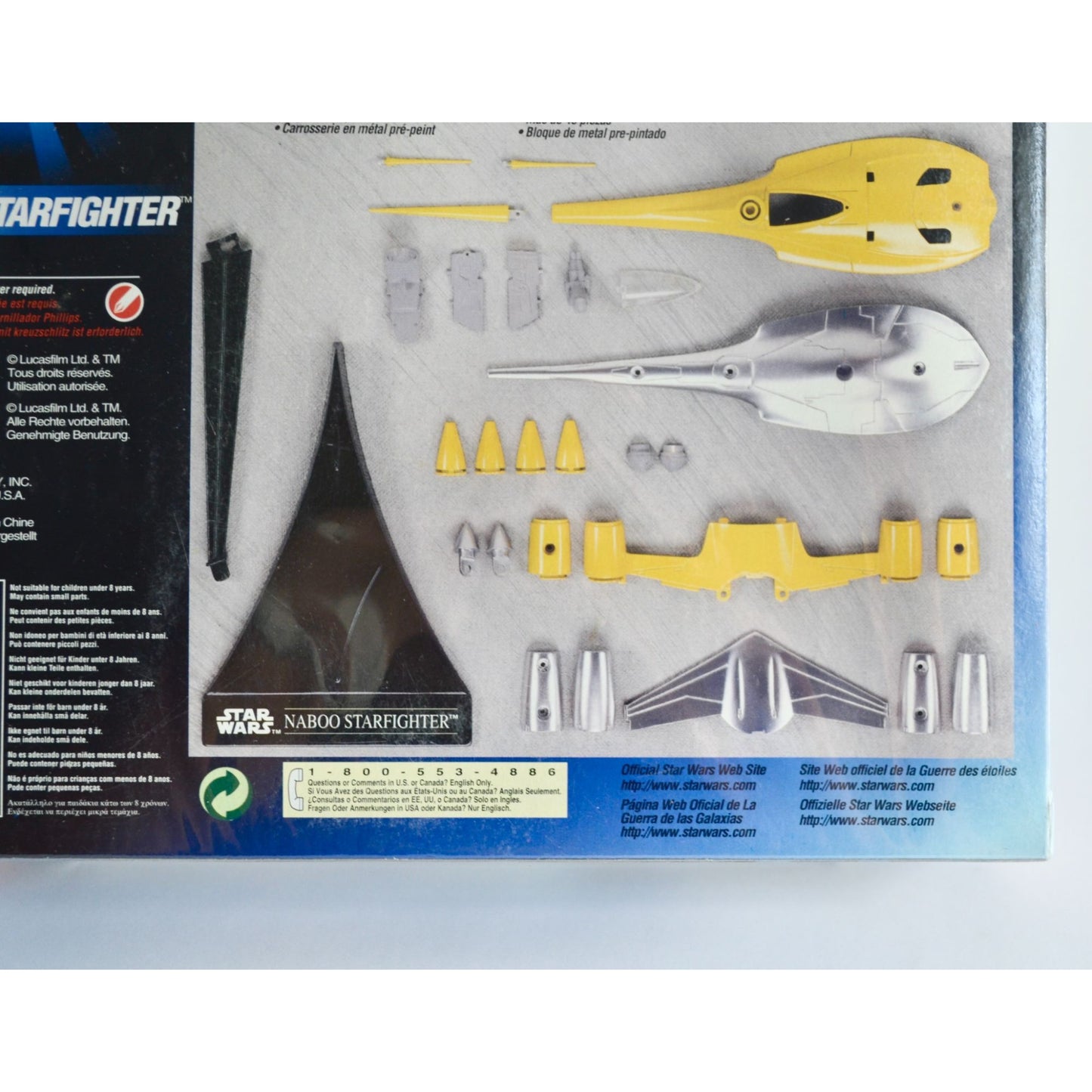 AMT Ertl Star Wars Episode 1 Naboo Starfighter Diecast 1:48 Model Kit NEW SEALED