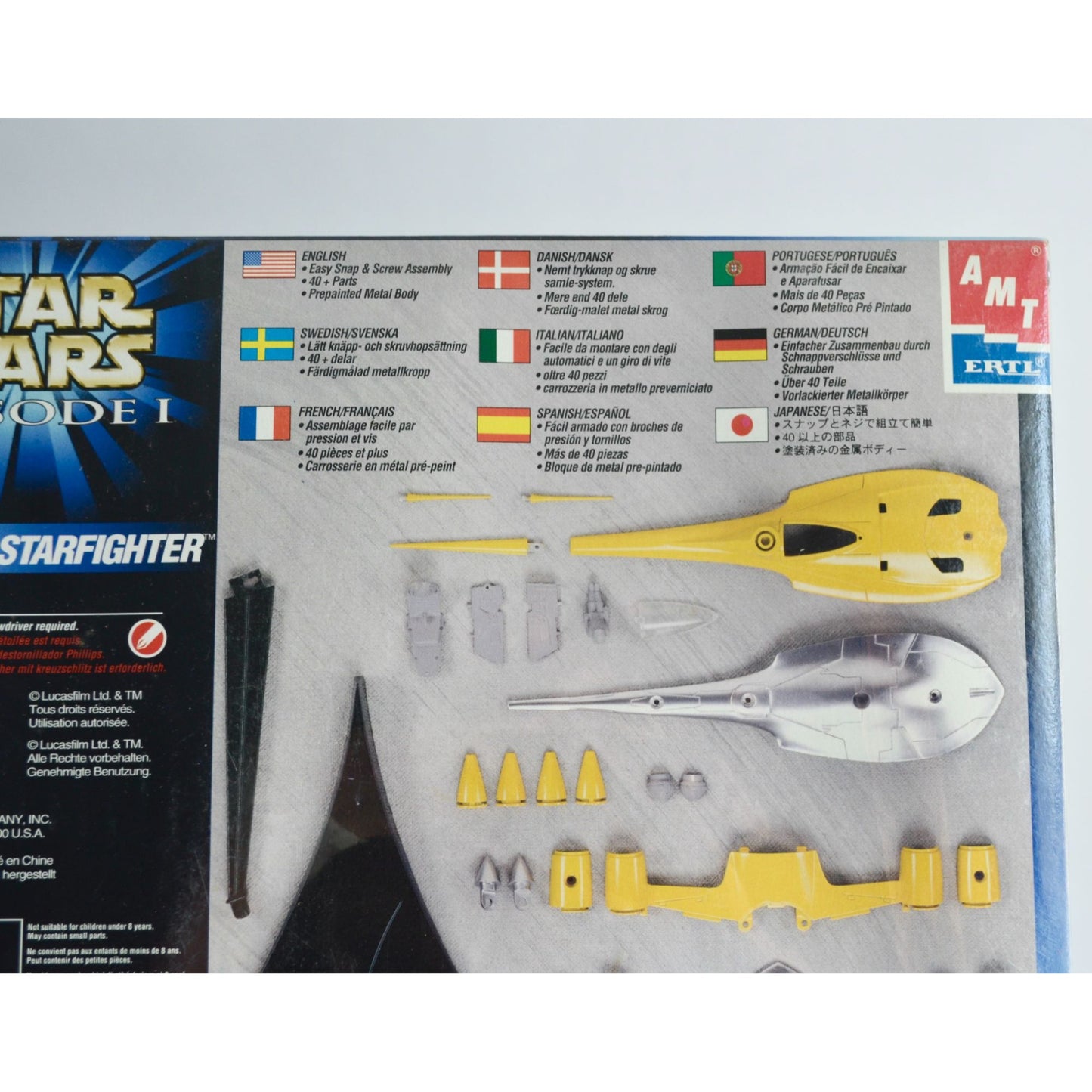 AMT Ertl Star Wars Episode 1 Naboo Starfighter Diecast 1:48 Model Kit NEW SEALED