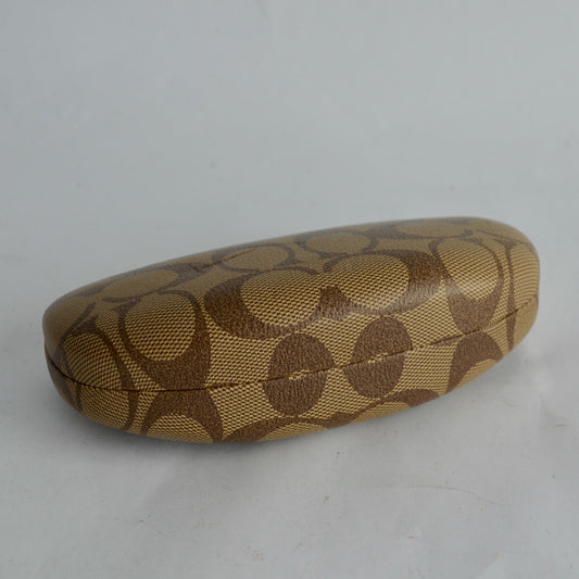 Coach Brown Signature Glasses Case Hard Shell