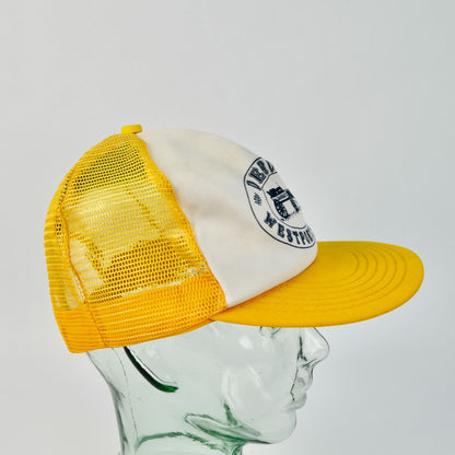 Derosa's Westport Conn. Yellow Trucker Hat Vintage Horse Buggy