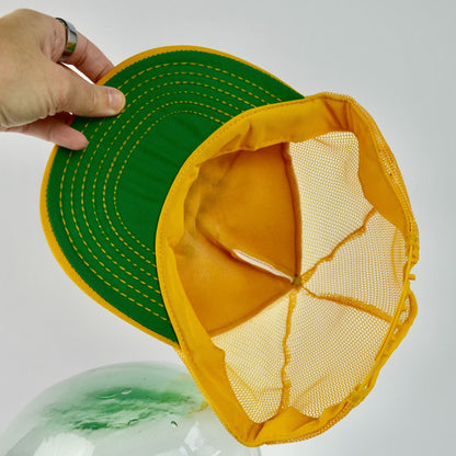 Derosa's Westport Conn. Yellow Trucker Hat Vintage Horse Buggy