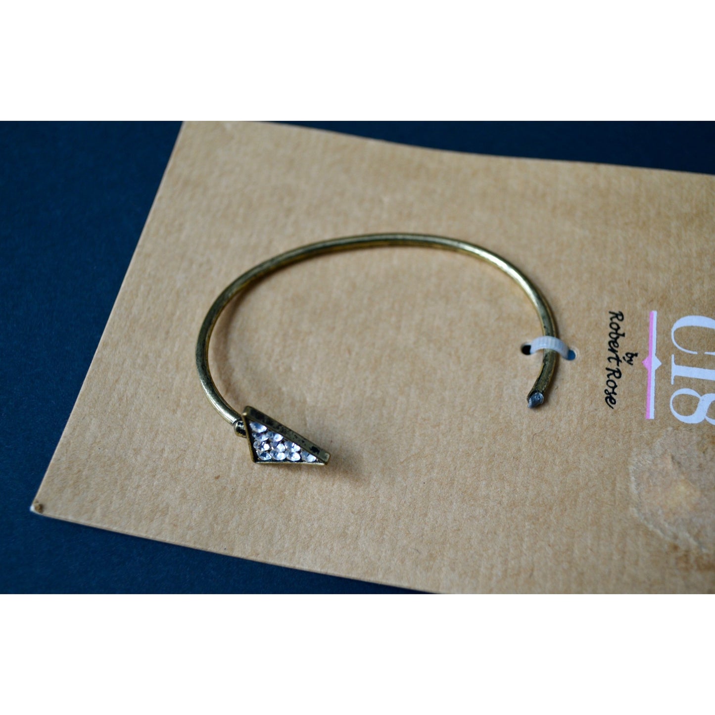 C18 by Robert Rose Open Bangle Bracelet CZ Arrow New