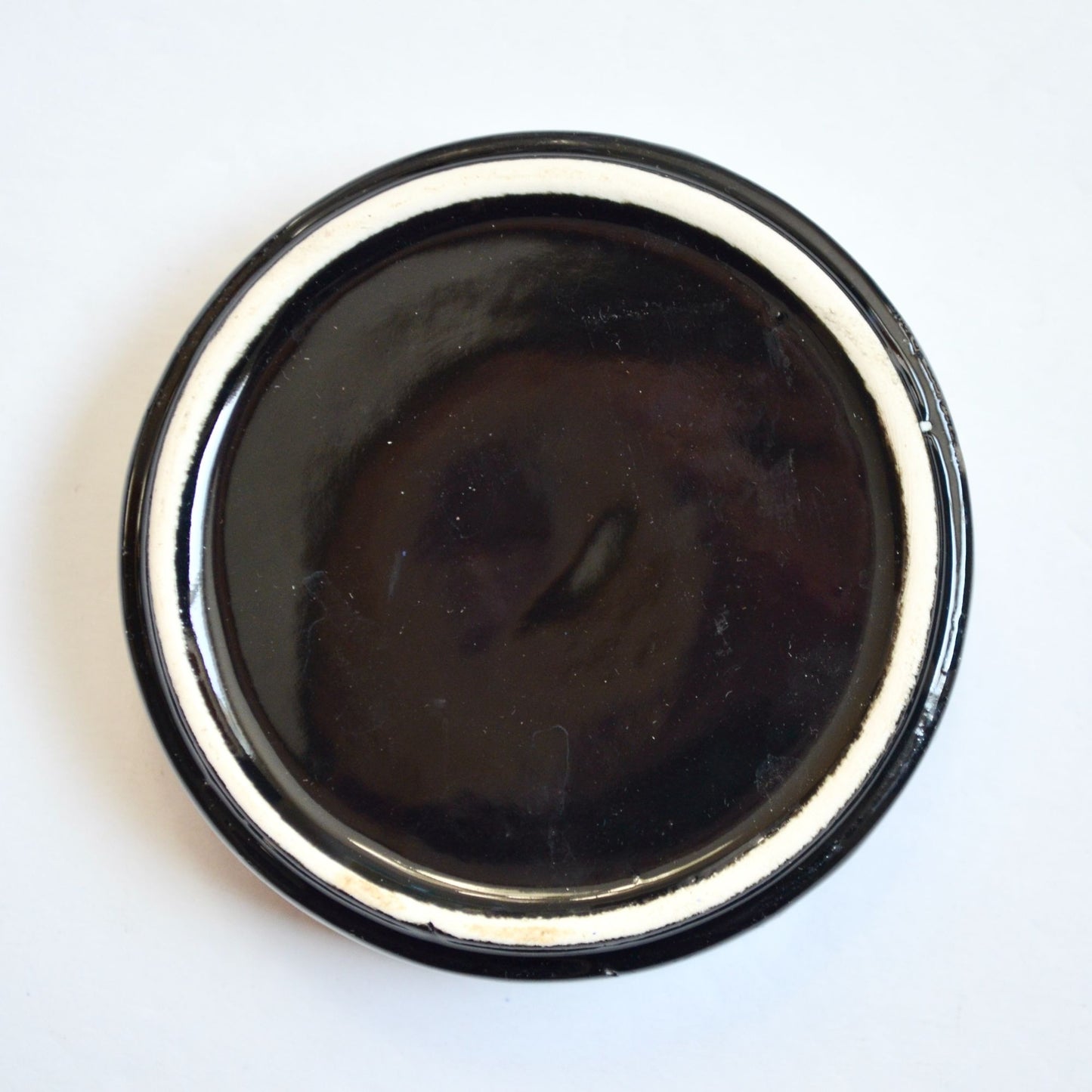 Holiday Inn Black Glass Gold Vintage Ashtray