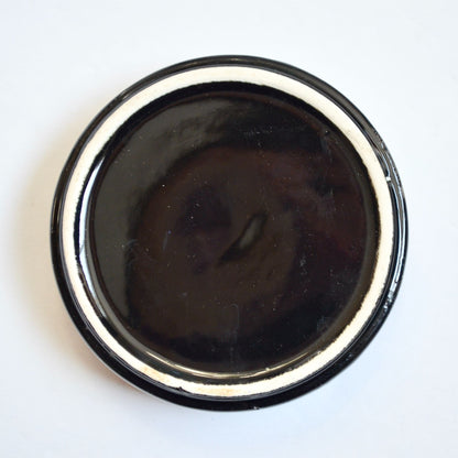 Holiday Inn Black Glass Gold Vintage Ashtray