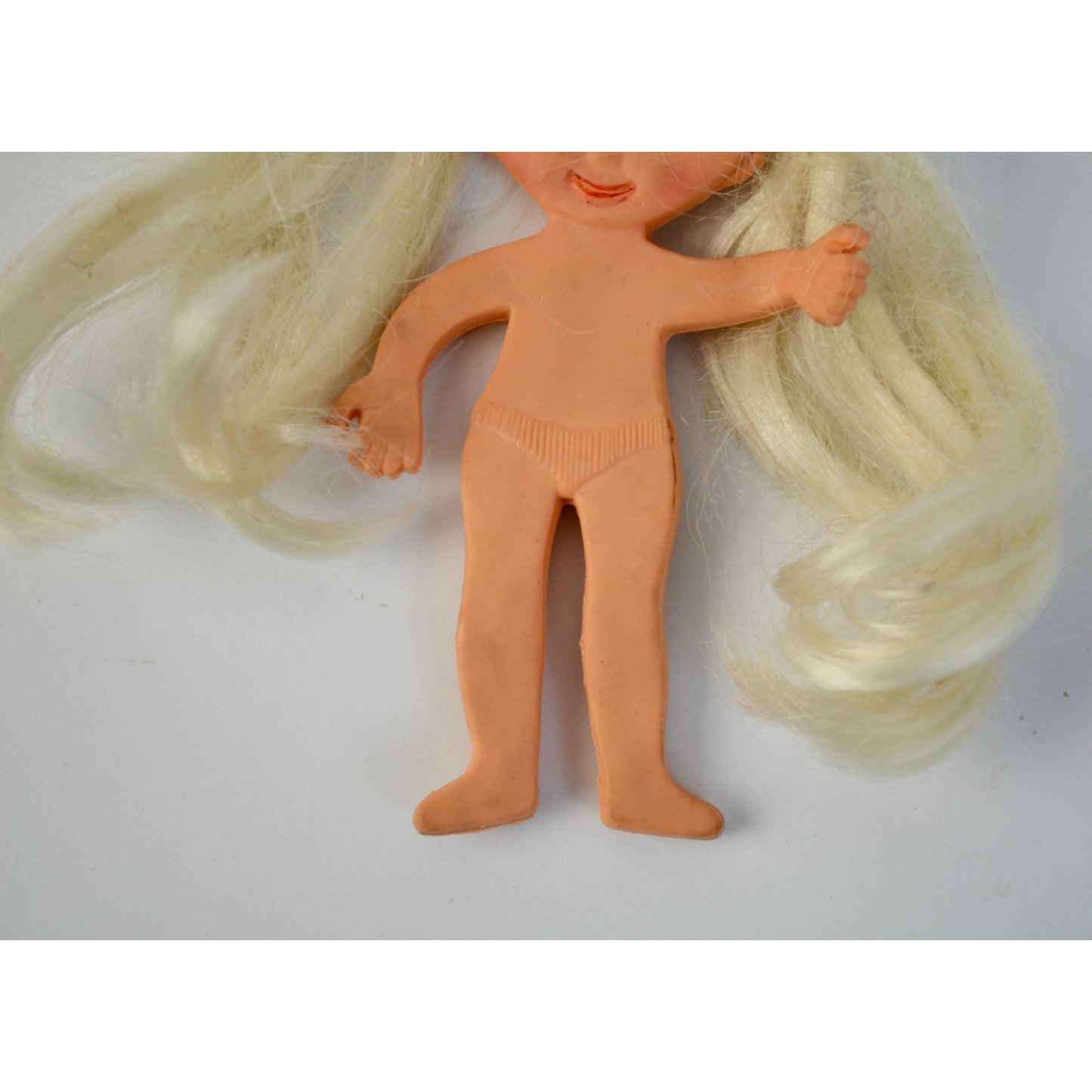 Ideal Flatsy 1969 Flat Doll White Hair No Clothes Vintage