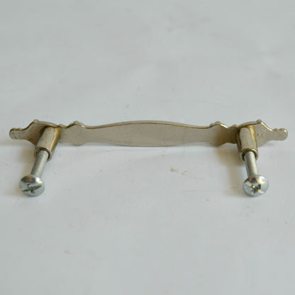 Vintage Metal Drawer Pull Handle 3" Centers Pewter Silver Finish
