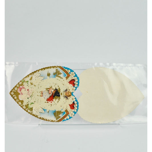 Vintage Valentine's Day Card Heart Lace