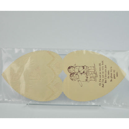 Vintage Valentine's Day Card Heart Lace