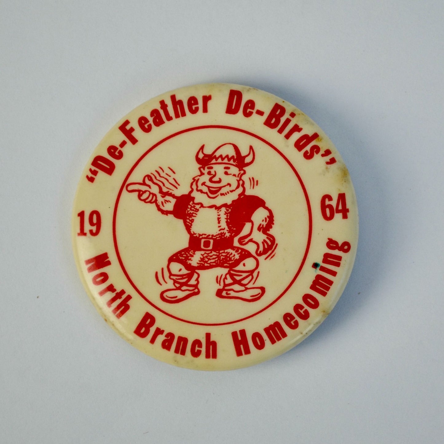 1964 North Branch Minnesota Homecoming Football Pin Vintage Button
