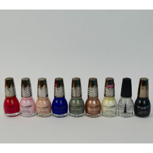 Sinful Colors SinfulShine King Kylie Nail Polishes Lot of 9 NEW