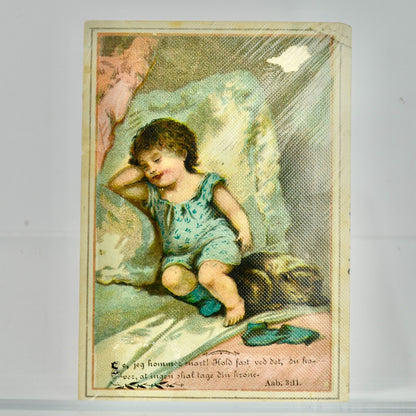 Victorian Trading Card Child Verse Aab. 3:11