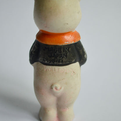 Vintage 1930's Walt Disney Little Pig Bisque Figurine Three Little Pigs Japan