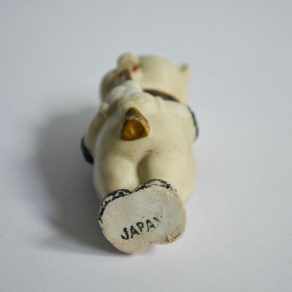 Vintage 1930's Walt Disney Little Pig Bisque Figurine Three Little Pigs Japan
