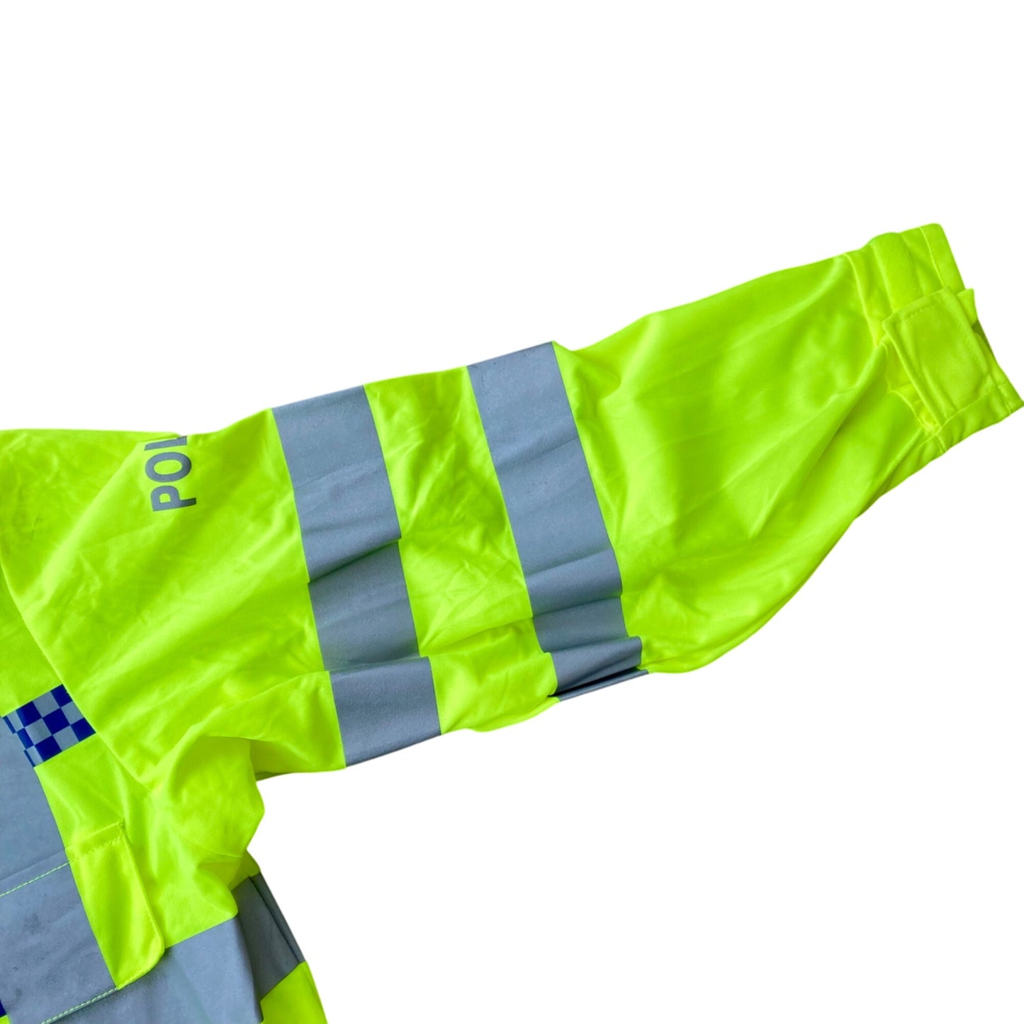 Vintage British Police High-Vis Jacket Reflective Yellow