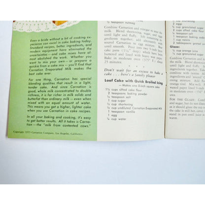 Baking Secrets by Mary Blake Booklet Vintage 1955 Carnation