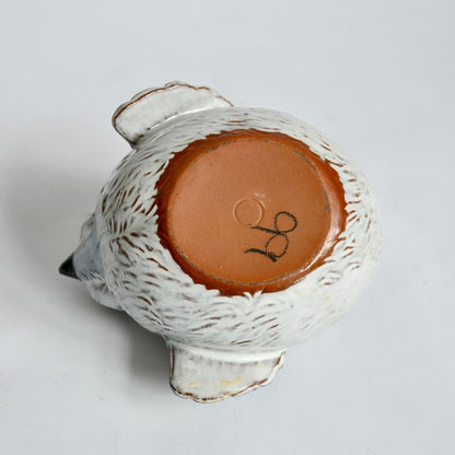 Vintage Chubby Blue Bird Planter Ceramic