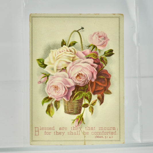 Victorian Temperance Society Pledge Card Antique Floral