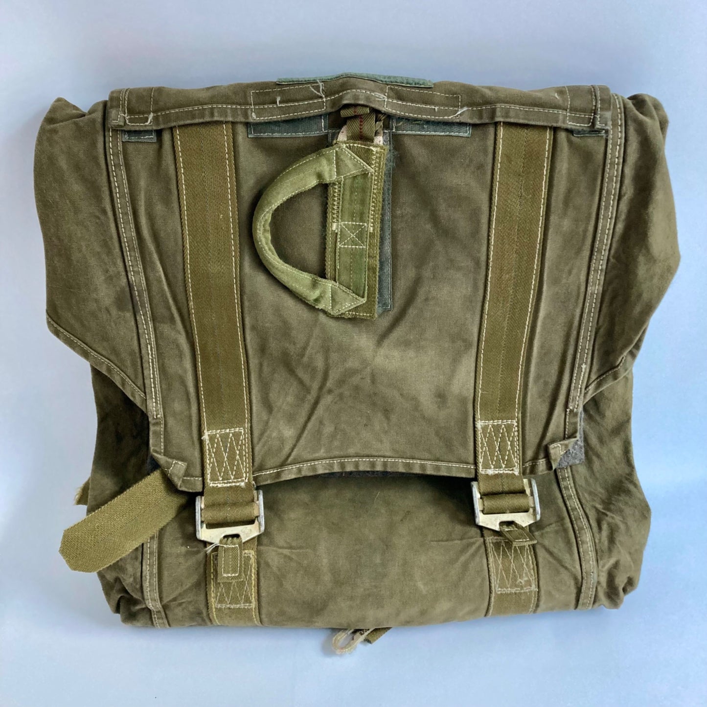 Vintage 1980's French EL32 Paratrooper Kit Bag Military Army Wool-Lined Backpack
