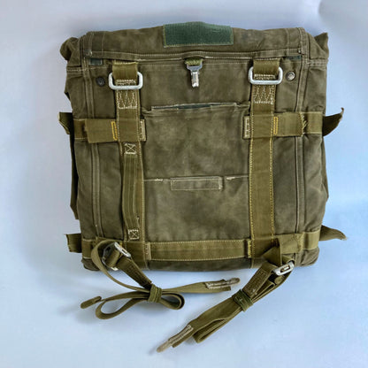 Vintage 1980's French EL32 Paratrooper Kit Bag Military Army Wool-Lined Backpack