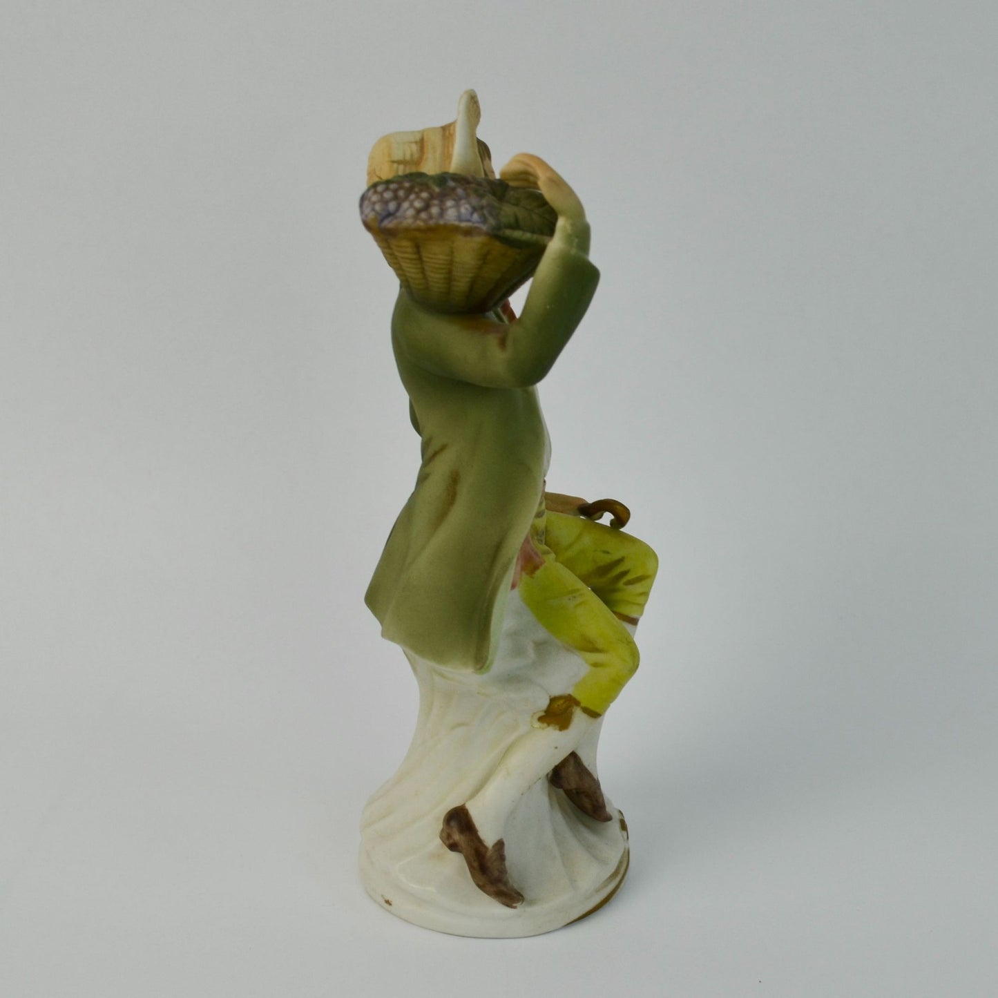 Homco Tuscany Boy with Basket of Grapes Vintage DAMAGED HAND
