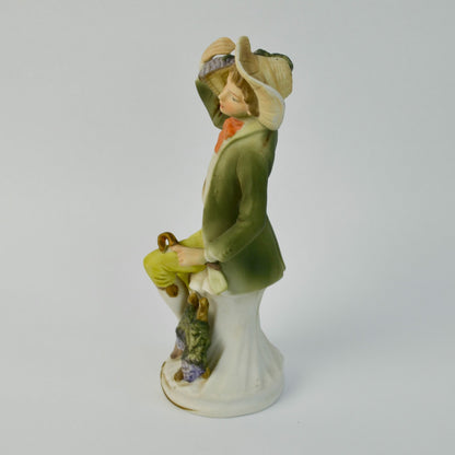 Homco Tuscany Boy with Basket of Grapes Vintage DAMAGED HAND
