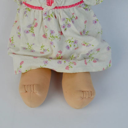 1982 Cabbage Patch Kids Doll Blonde Hair Blue Eyes Flannel Pajamas