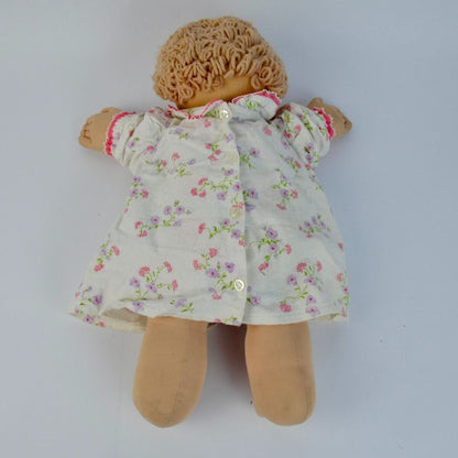 1982 Cabbage Patch Kids Doll Blonde Hair Blue Eyes Flannel Pajamas