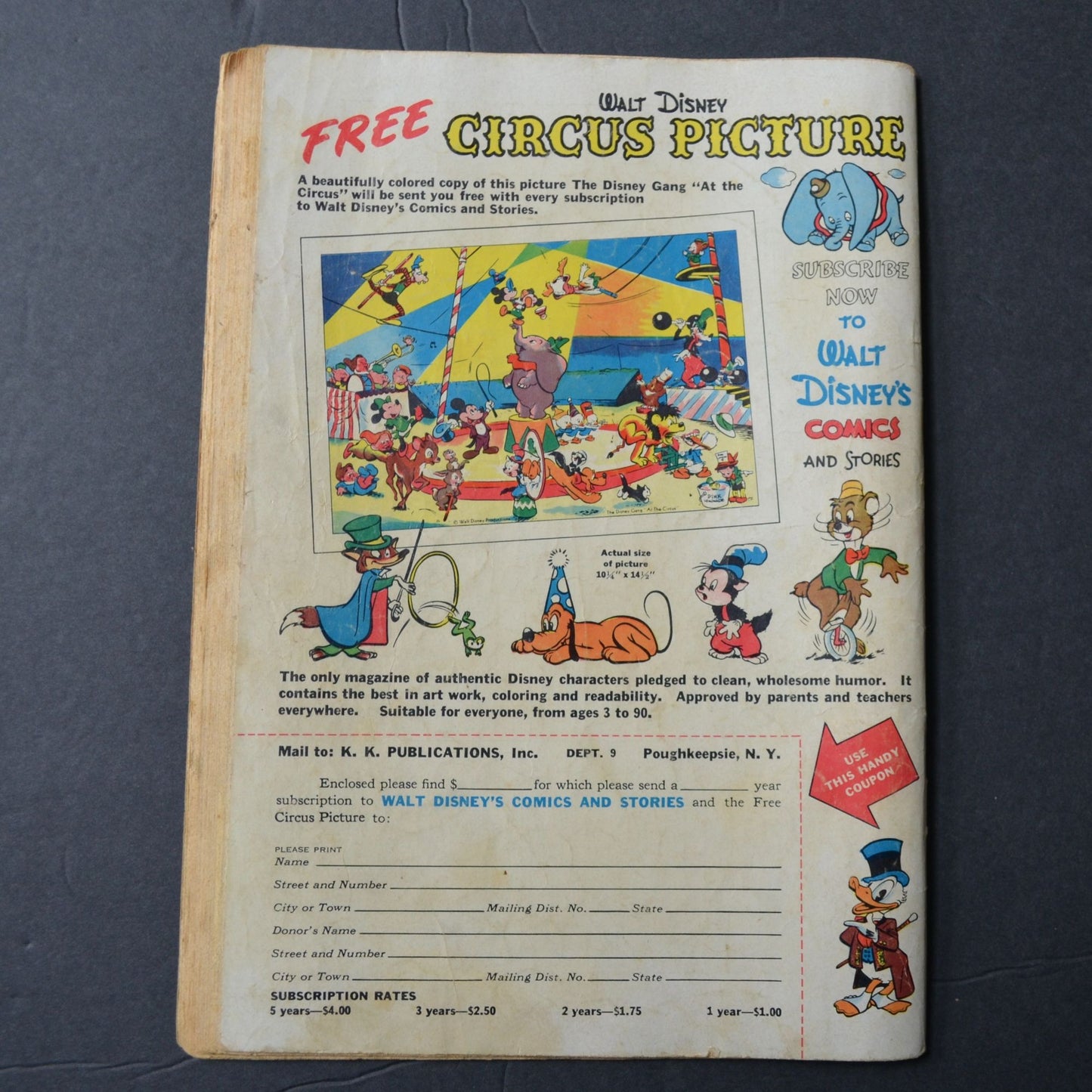 Walt Disney's Comics and Stories September 1950 Vol. 10 No. 12 Vintage