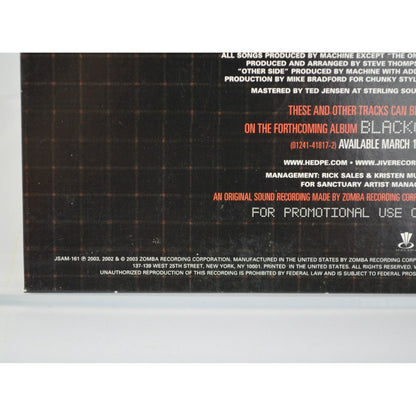Hed Planet Rearth Blackout A Sampler CD Vintage 2003 Zomba
