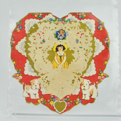 Vintage Heart Lace Valentine's Day Card Large