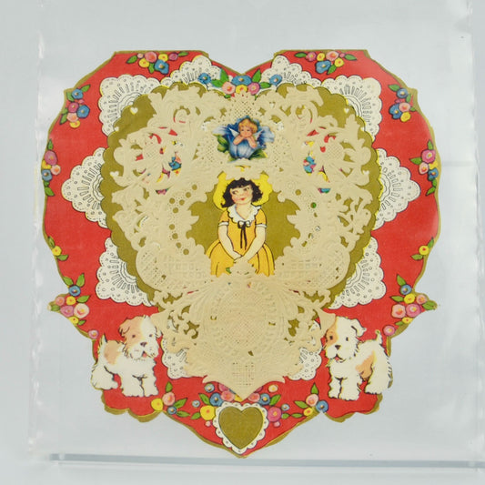 Vintage Heart Lace Valentine's Day Card Large