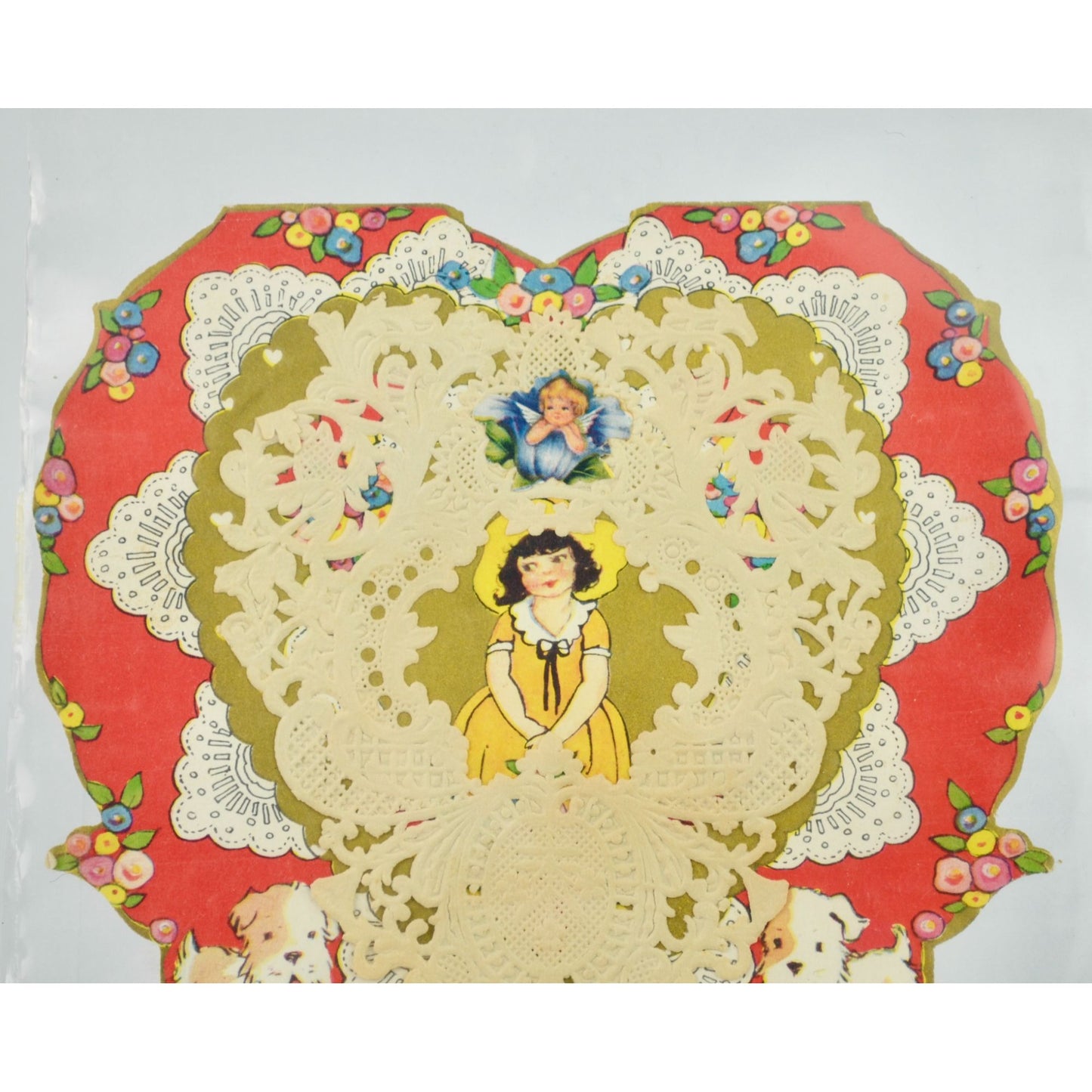 Vintage Heart Lace Valentine's Day Card Large